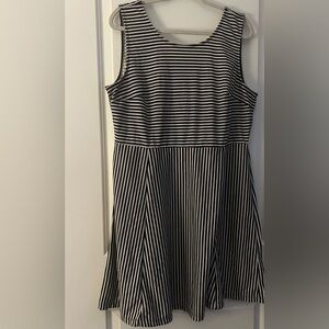 H&M Black and White Striped Dress